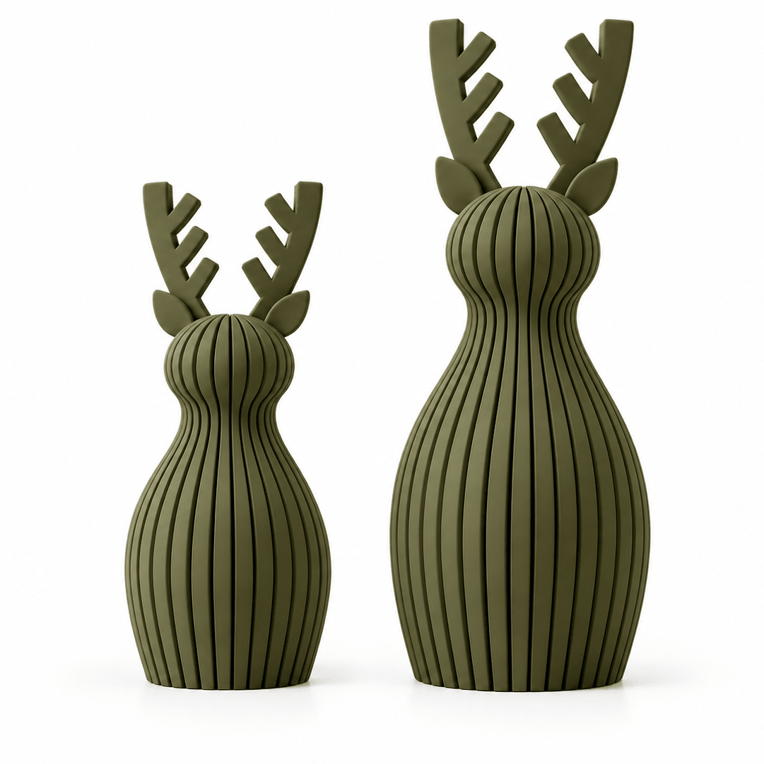 Weihnachts-Rentiere im 2er-Set – Moderne Weihnachtsdeko aus dem 3D-Druck - afHandmade