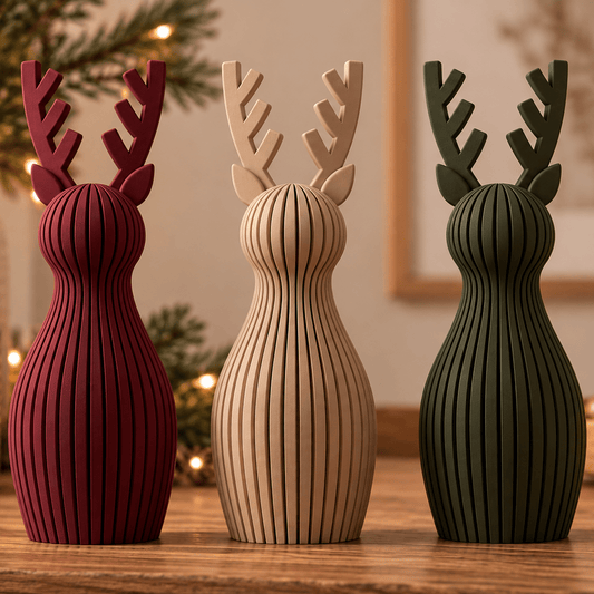 Weihnachts-Rentiere im 2er-Set – Moderne Weihnachtsdeko aus dem 3D-Druck - afHandmade