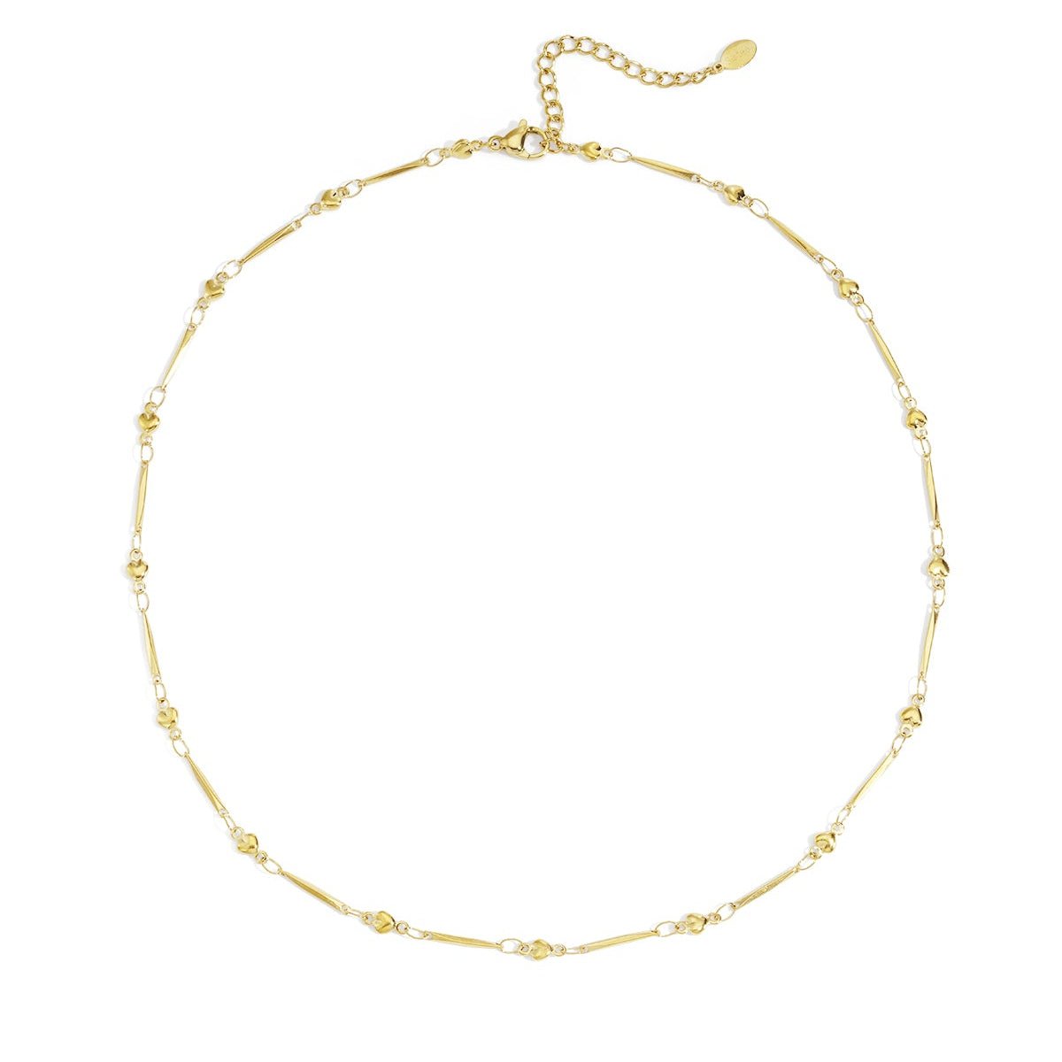 Zarte enganliegende Halskette mit kleinen Herzen – 40–45 cm - afHandmade