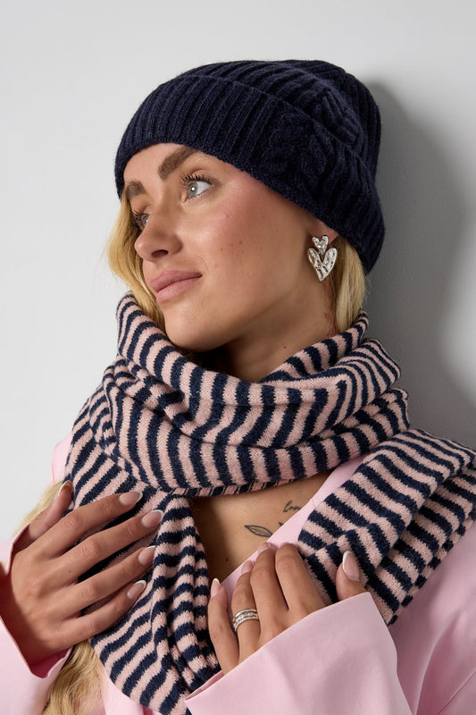 Zopf-Beanie „Cozy Knit“ – Strickmütze in Creme - afHandmade