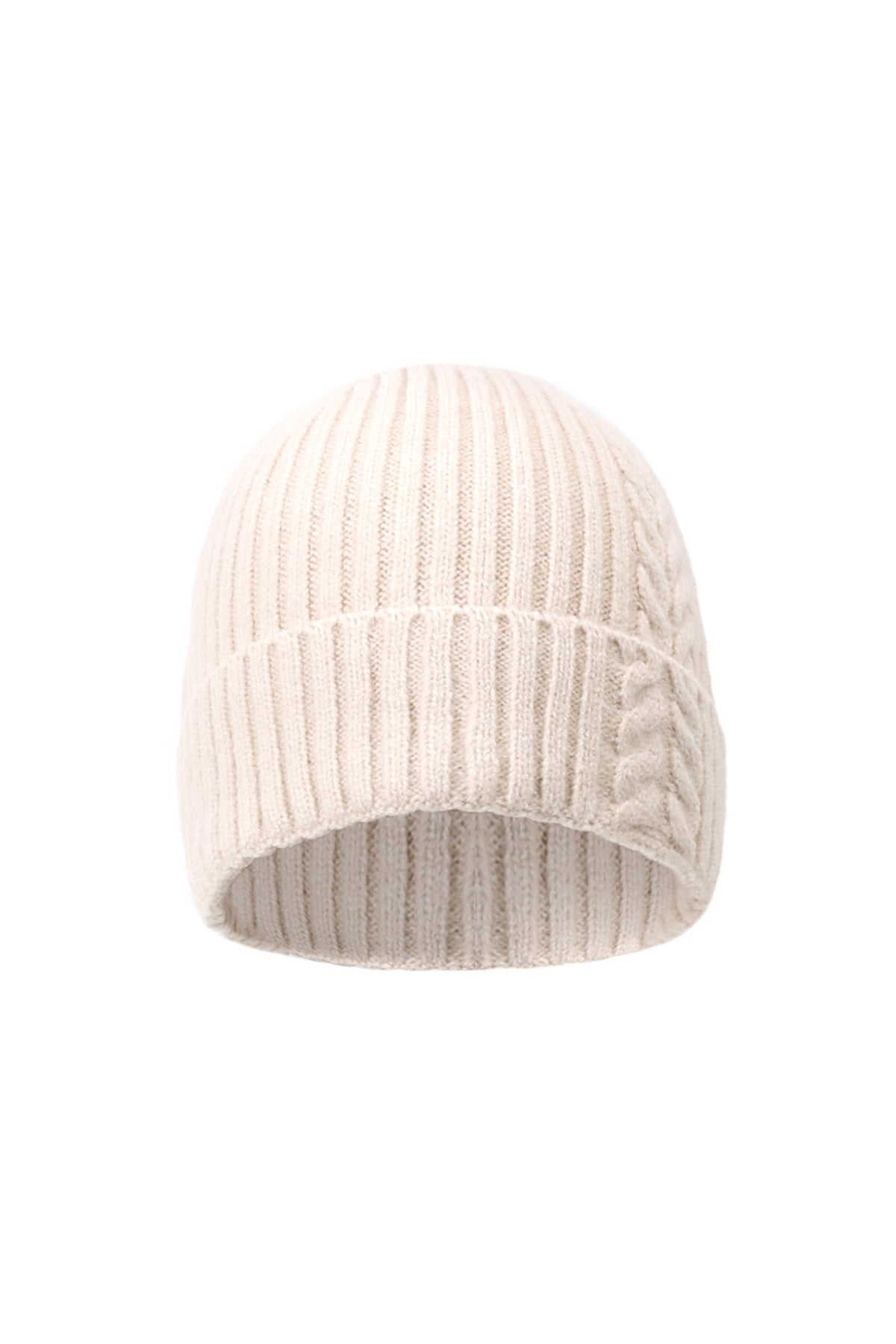Zopf-Beanie „Cozy Knit“ – Strickmütze in Creme - afHandmade